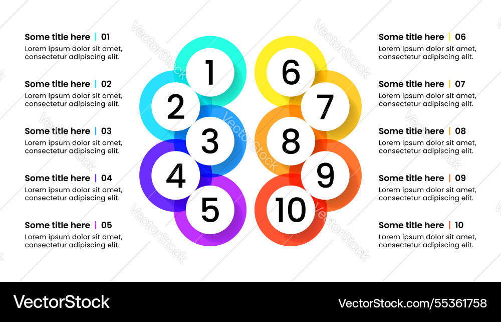 Infographic template abstract brain with numbers Infographic template abstract brain with numbers vector image