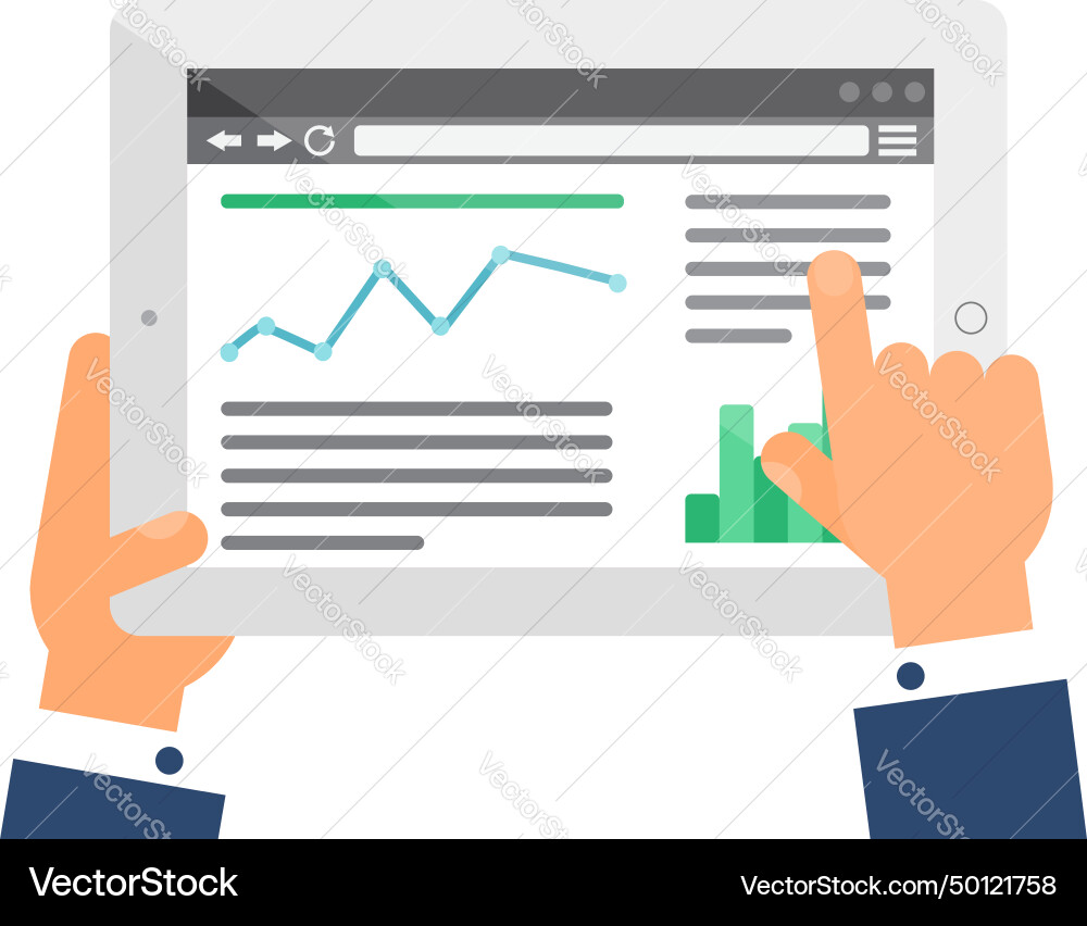 Information web page entering data analysis Information web page entering data analysis vector image