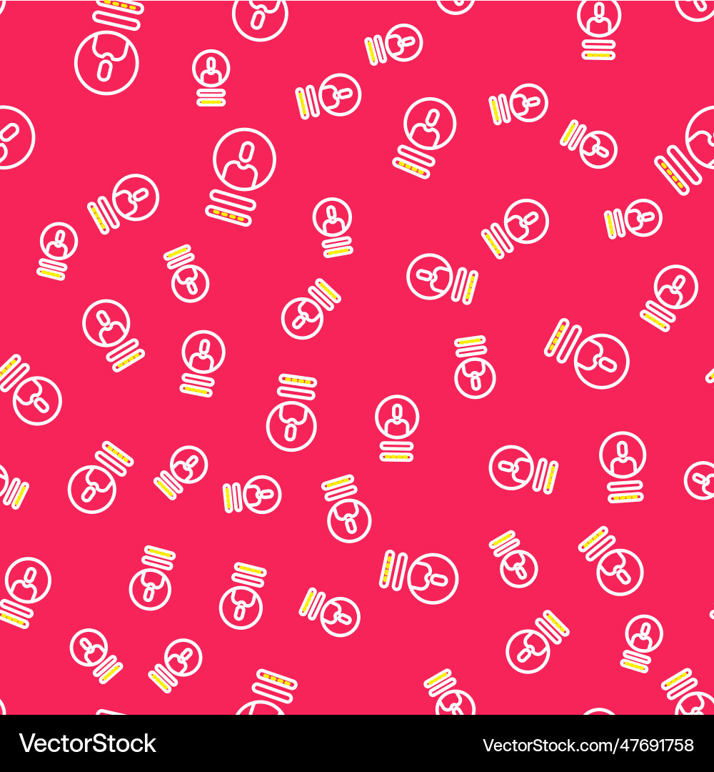 Line create account screen icon isolated seamless Vector Image