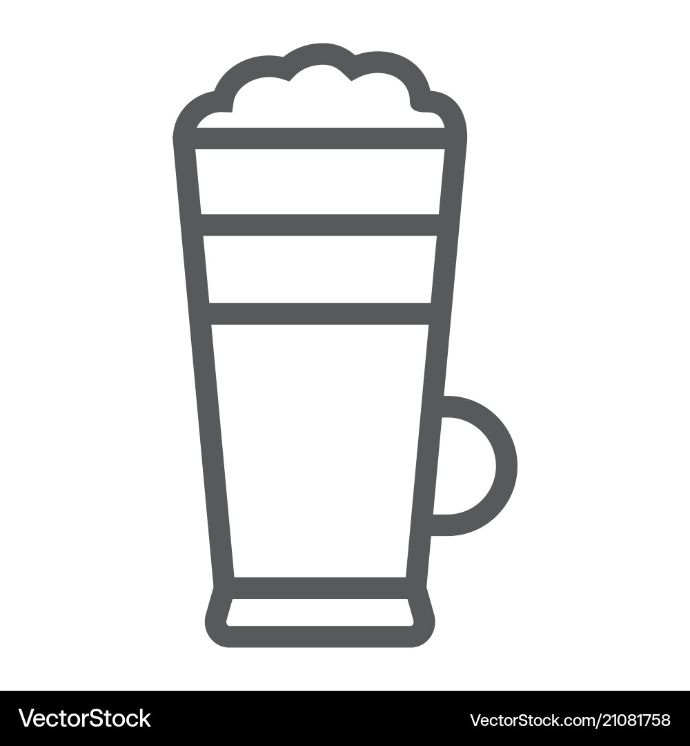 Macchiato line icon coffee and cafe cream Macchiato line icon coffee and cafe cream vector image