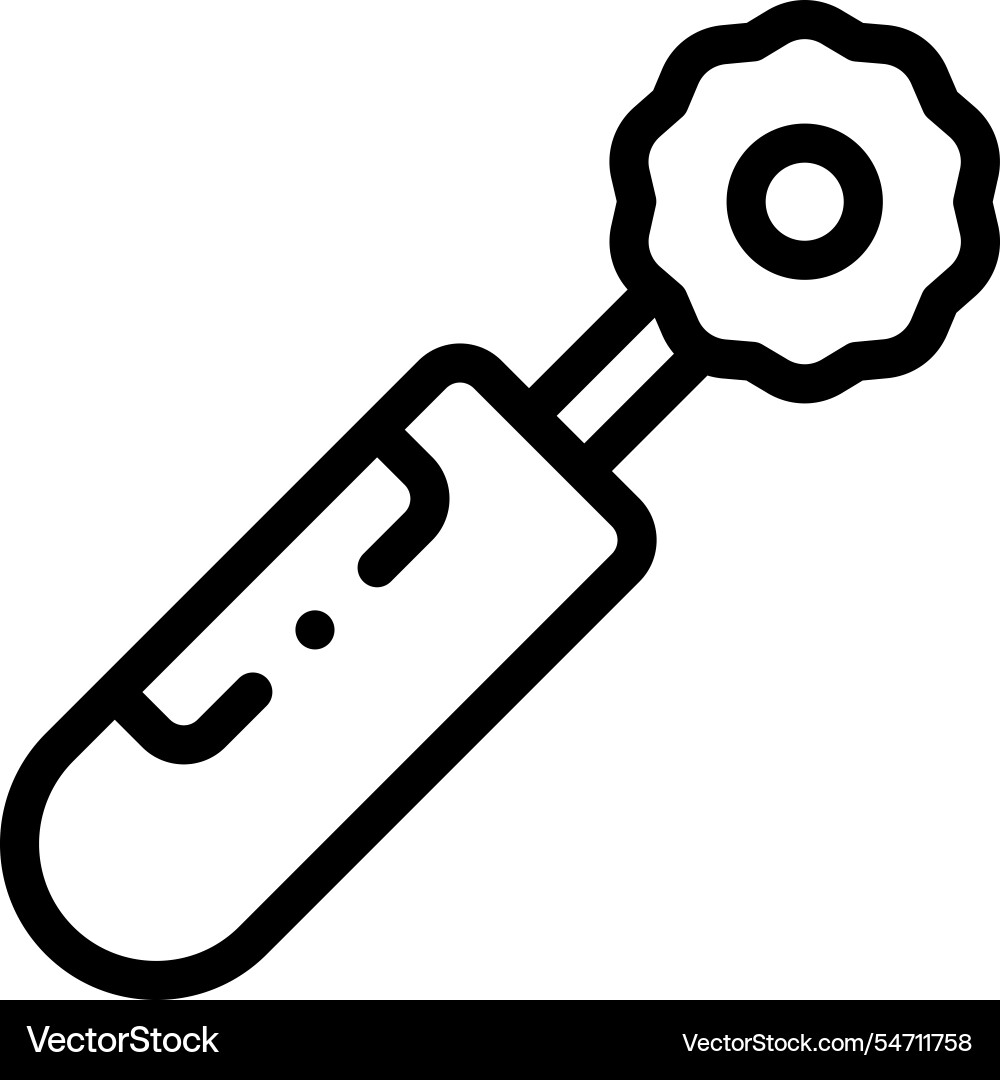 Marker icon thin linear style design isolated Vector Image