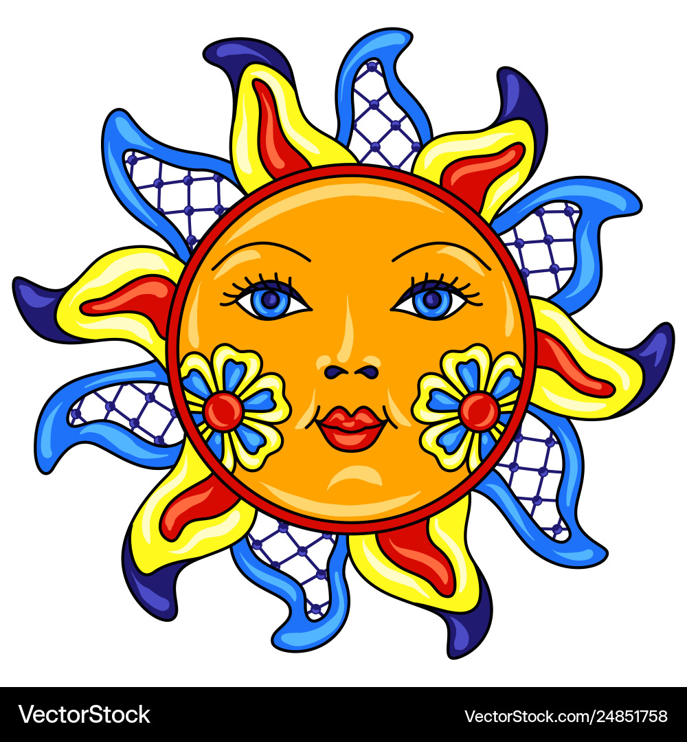 Mexican sun with ornamental flowers