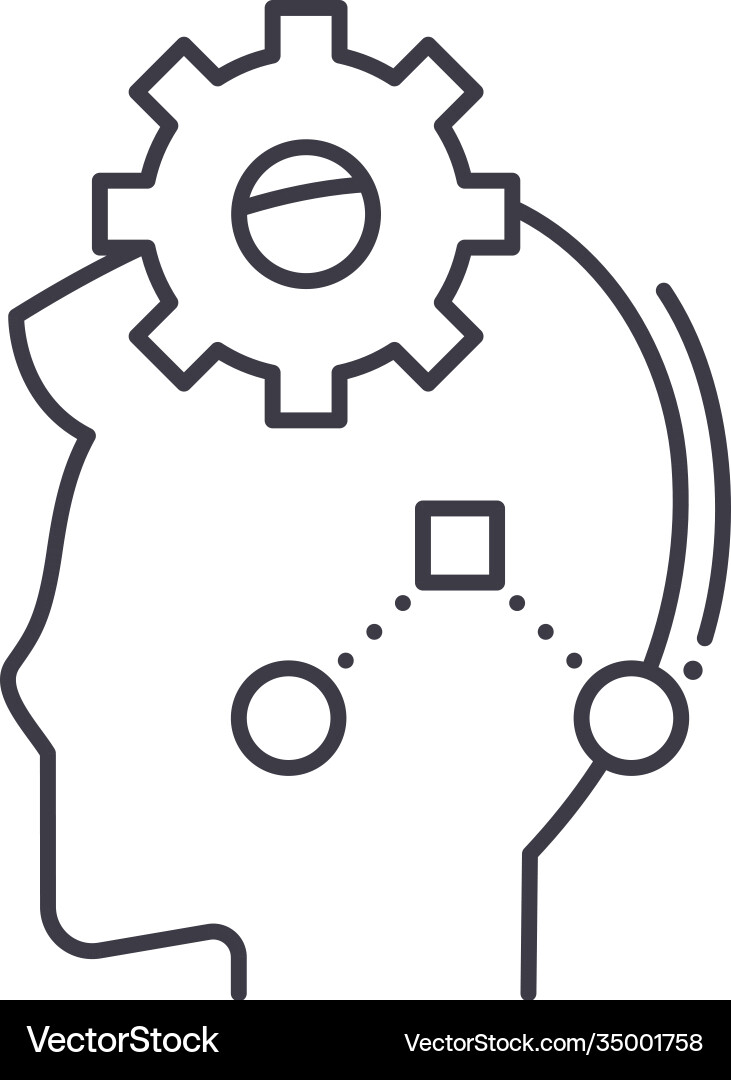 Personal workflow icon linear isolated Personal workflow icon linear isolated vector image