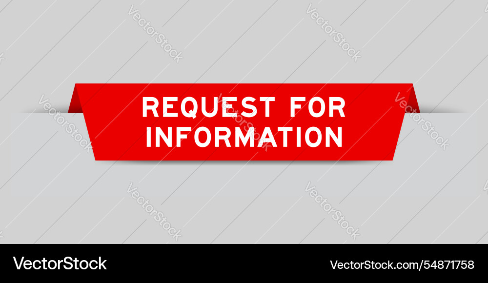 Red color inserted label with word request Red color inserted label with word request Vector Image