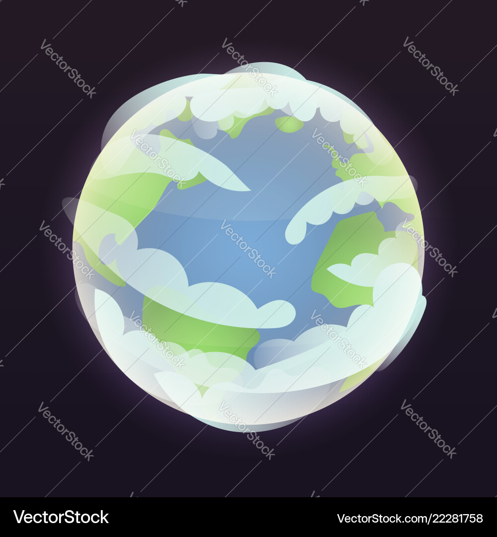 Space earth planet icon isometric style Space earth planet icon isometric style vector image