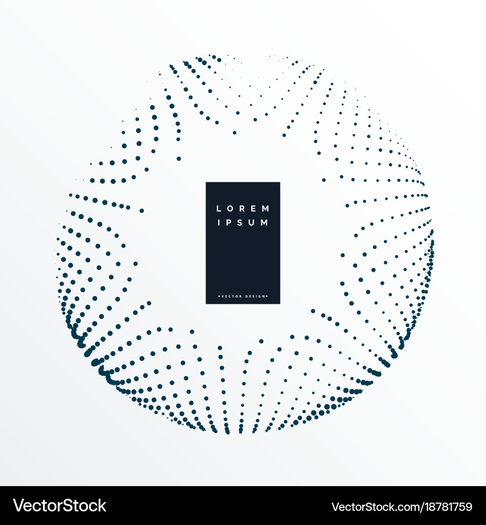 Abstract circular dots background design vector image