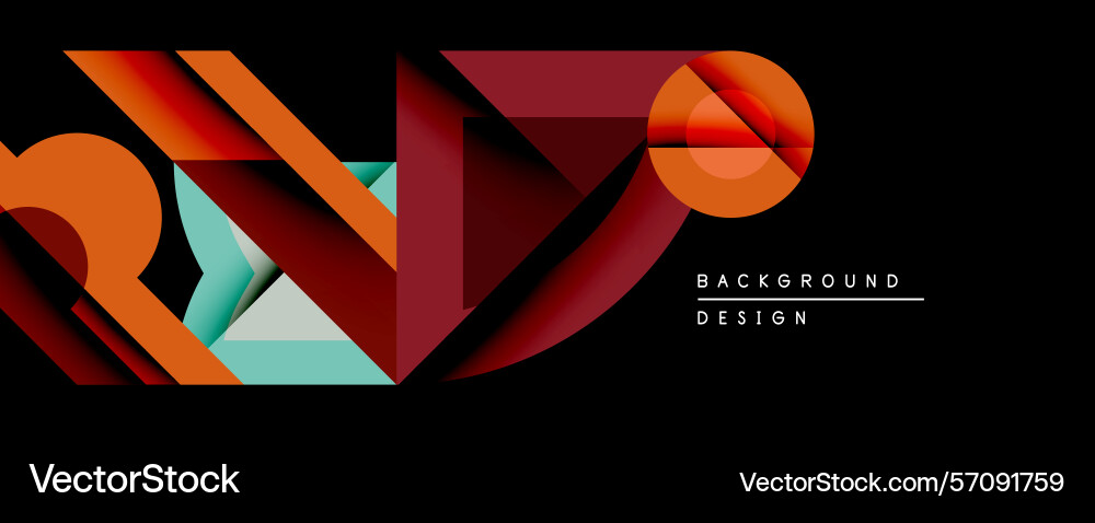 Abstract geometric composition overlapping vector image