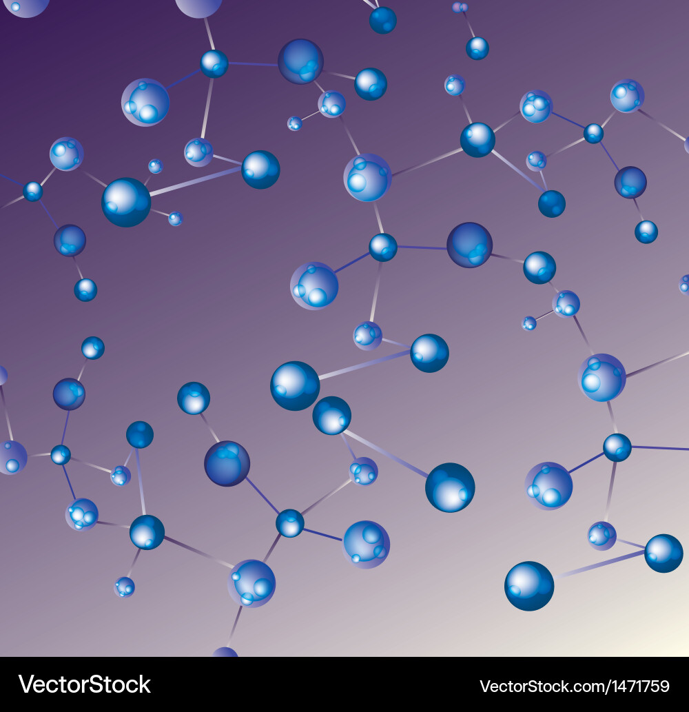 Abstract molecular structure background vector image