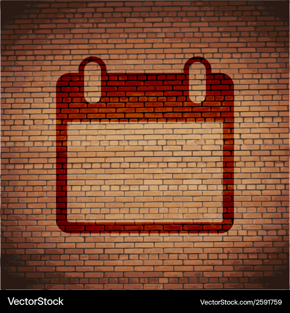 Calendar flat modern web button and space for your vector image