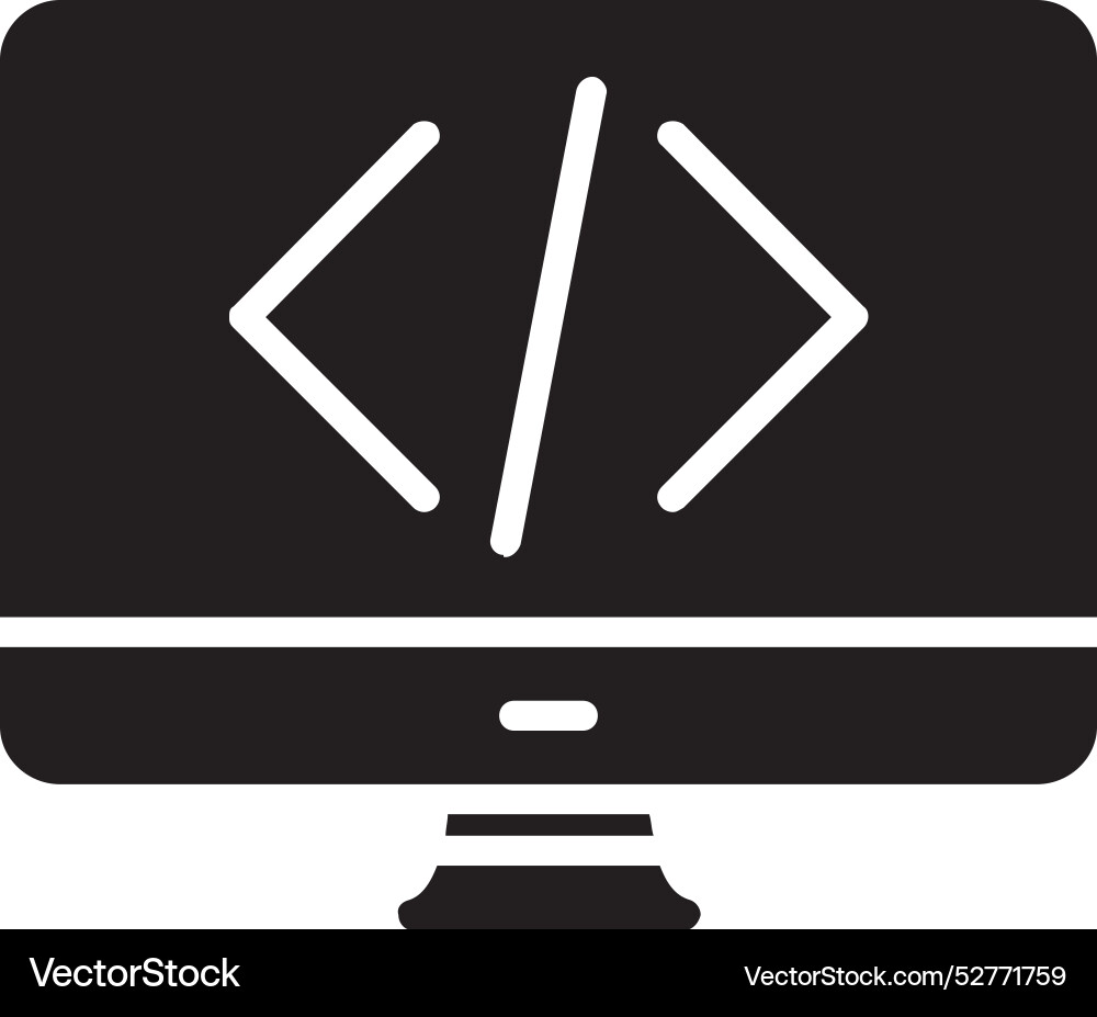 Coding icon design vector image