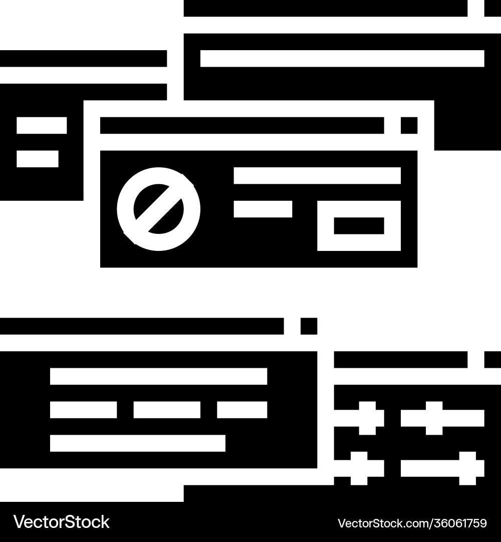 Computer customization glyph icon vector image