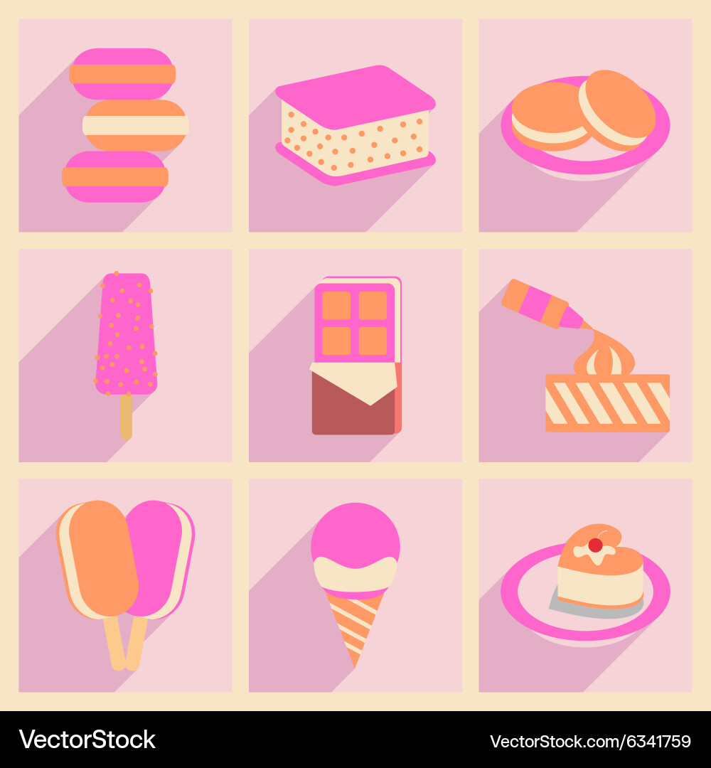 Flat with shadow concept and mobile application Vector Image
