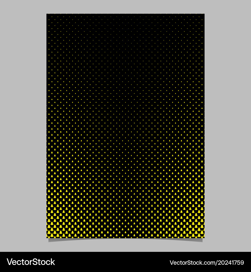 Halftone pine tree pattern brochure template vector image