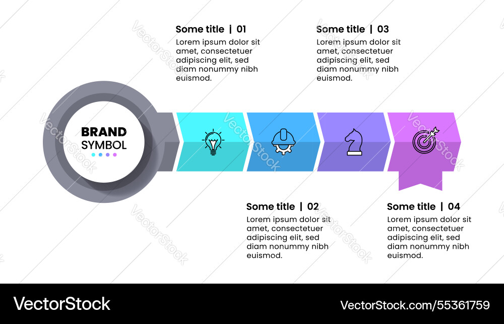 Infographic template key with icons and 4 steps Infographic template key with icons and 4 steps vector image