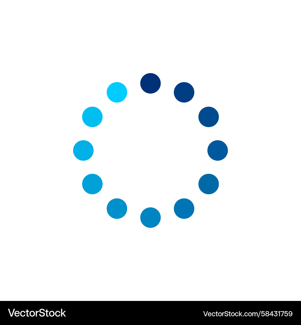 Loading Progress Circle Icon Vector Image