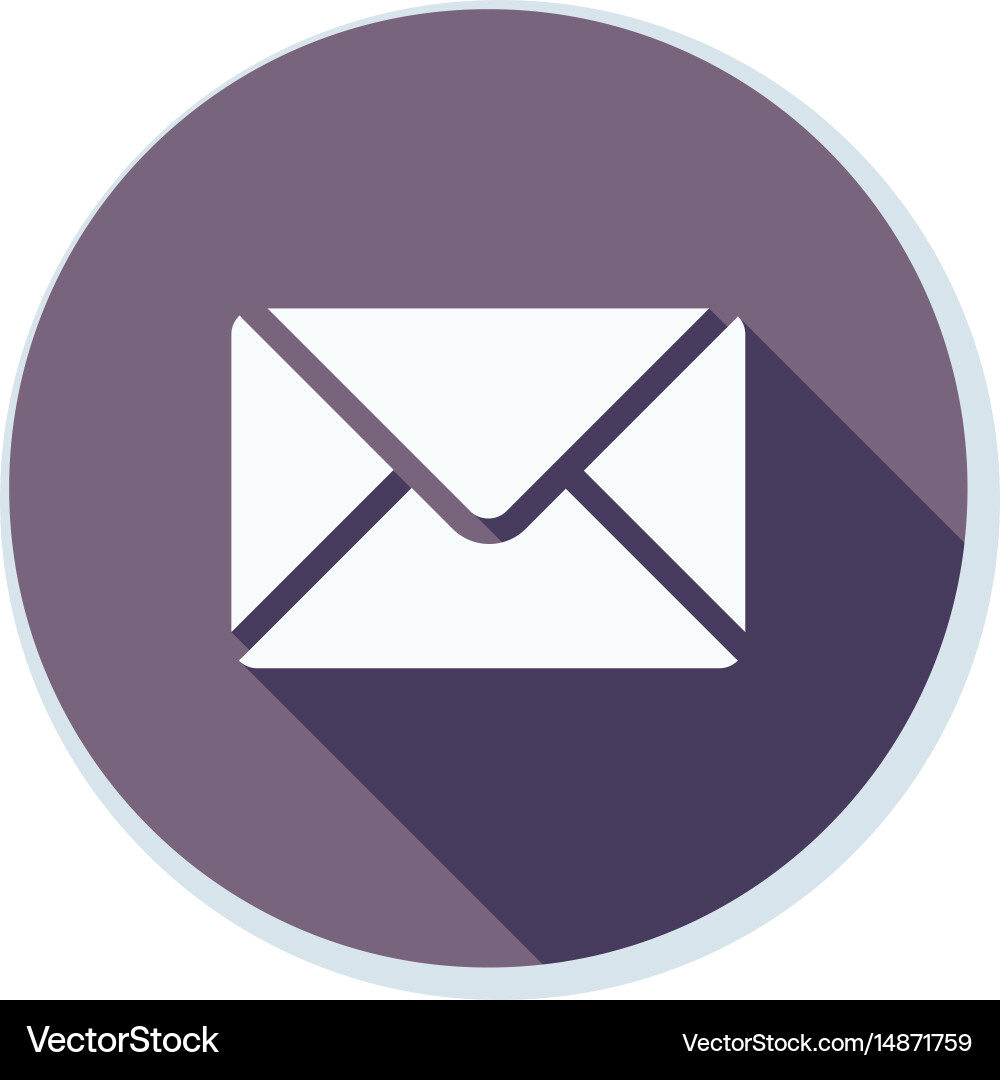 Mail button vector image