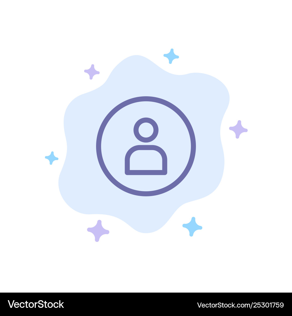Man worker basic ui blue icon on abstract cloud Man worker basic ui blue icon on abstract cloud vector image