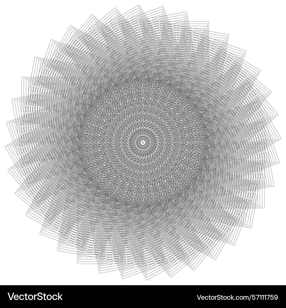 Radial circle pattern abstract design concentric Vector Image