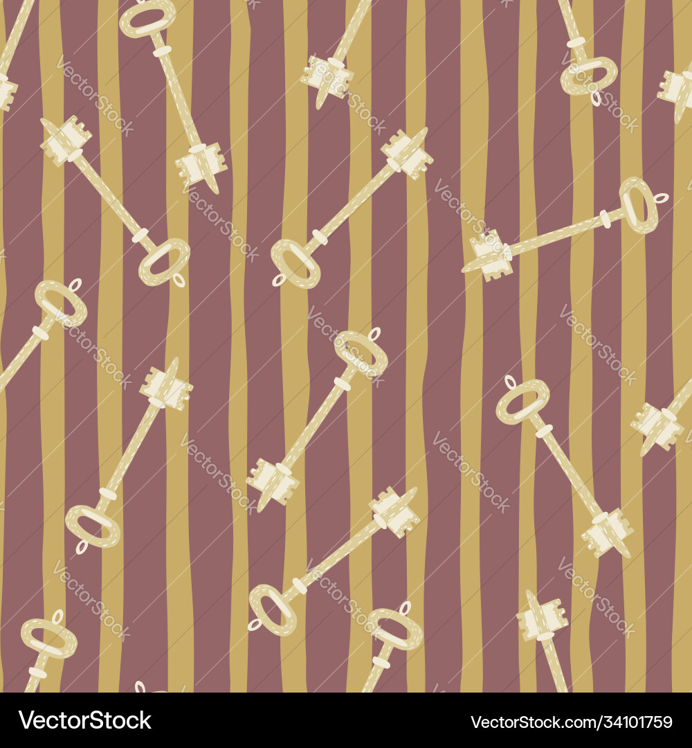 Random seamless doodle pattern with key elements Random seamless doodle pattern with key elements vector image