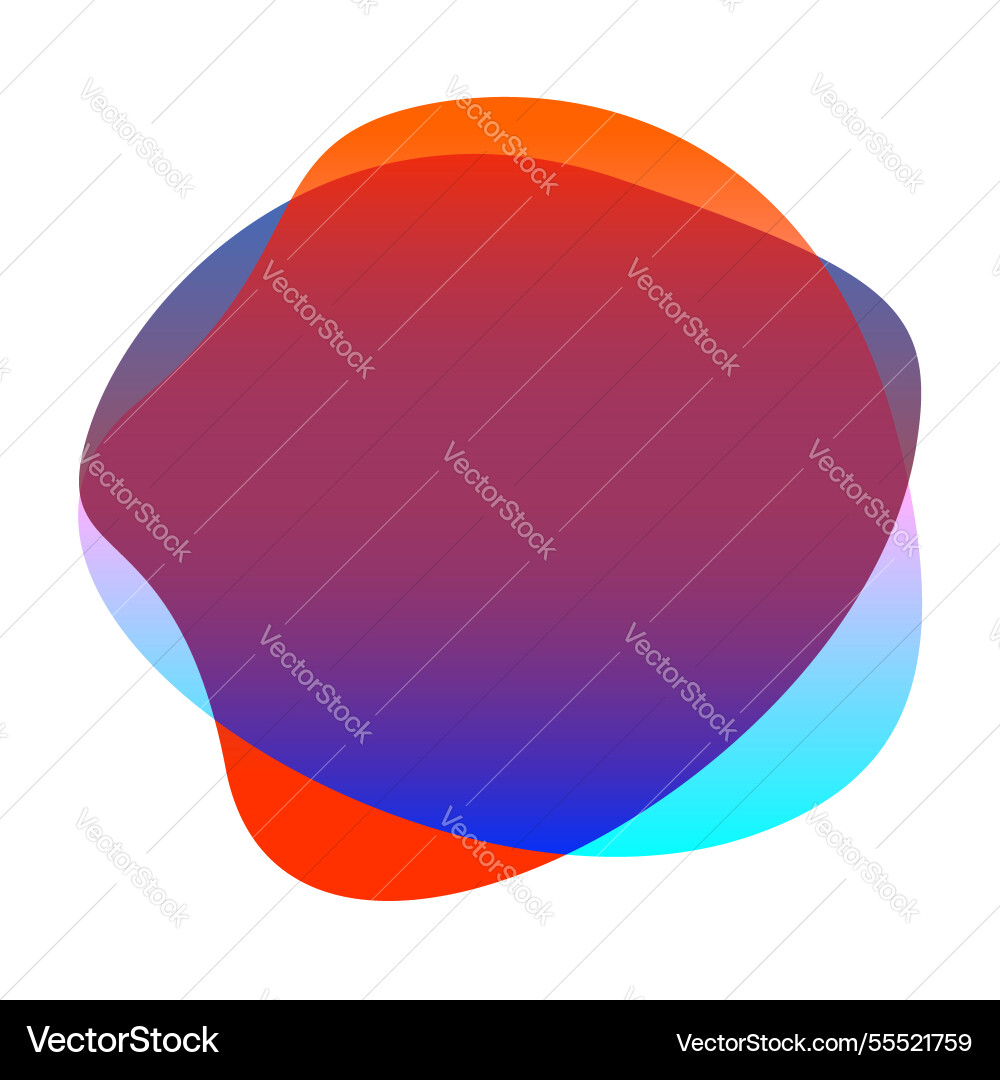 Red blue gradient colors blob shape Red blue gradient colors blob shape Vector Image