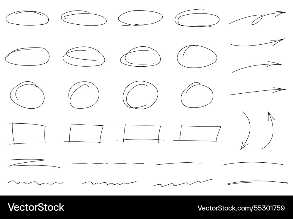 Set of elements for selection vector image