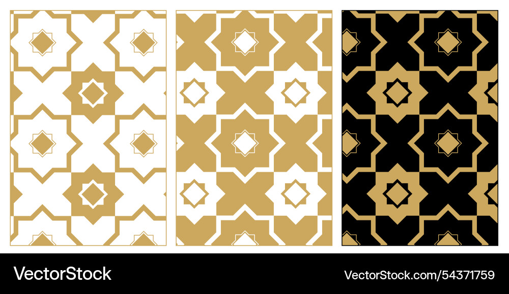 Set of patterns with crosses stripes lines Vector Image