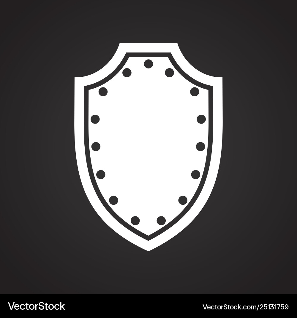 Shield icon on background for graphic and web Shield icon on background for graphic and web Vector Image