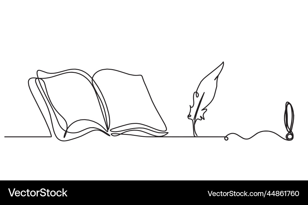 Abstract open book with exclamation mark as line Abstract open book with exclamation mark as line vector image