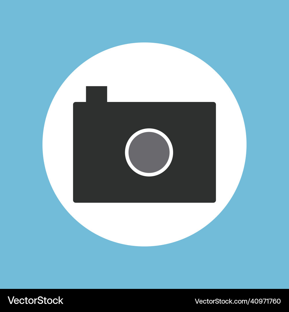 Camera icon is black for use in web design Camera icon is black for use in web design vector image