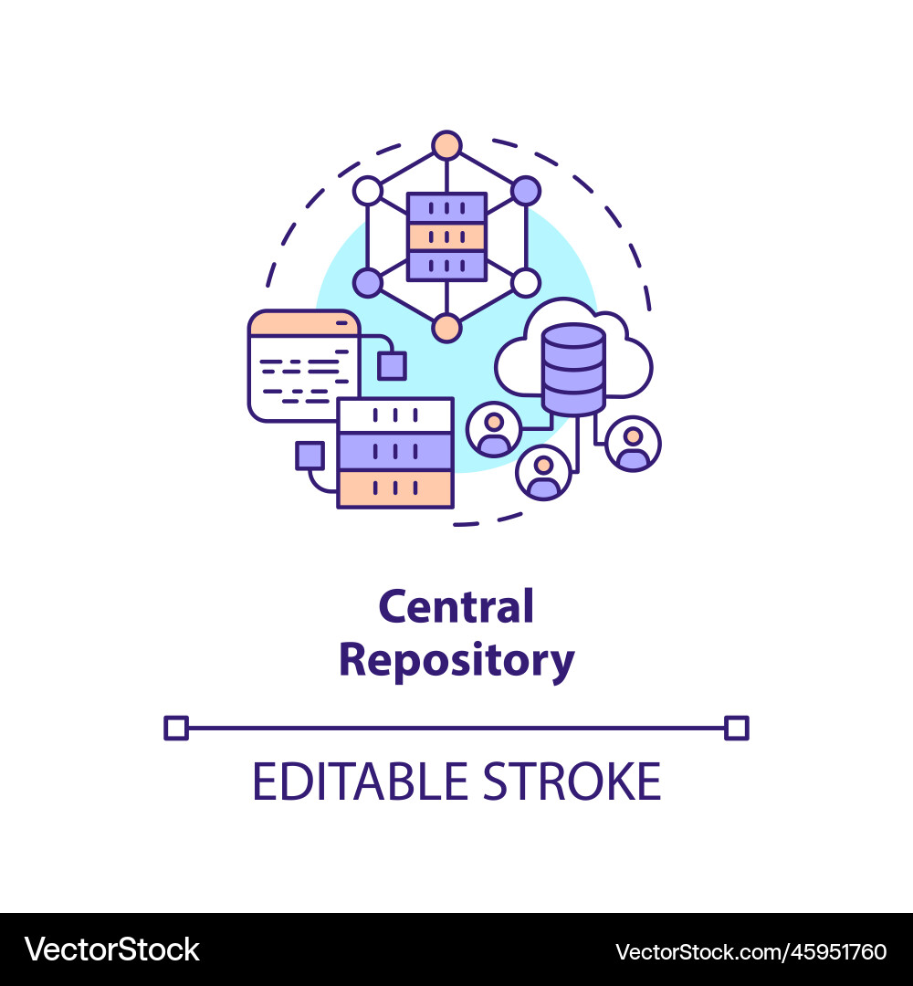 Central repository concept icon Central repository concept icon vector image