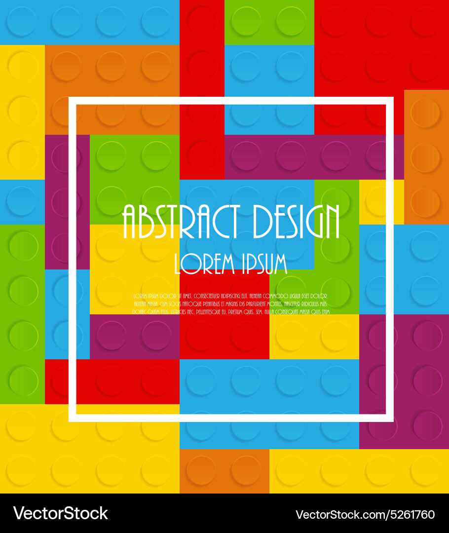 Colorful Block Pattern Vector Image