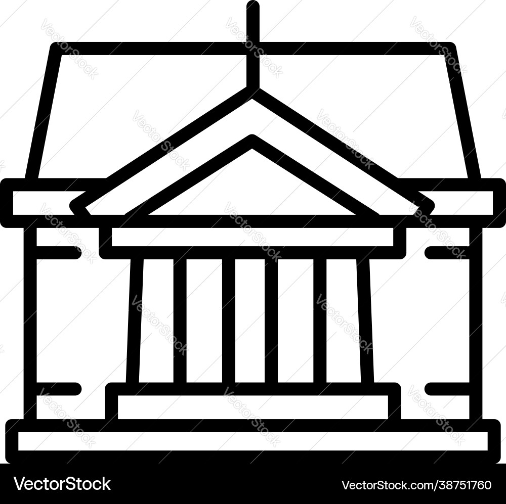 Courthouse judge icon outline style Vector Image