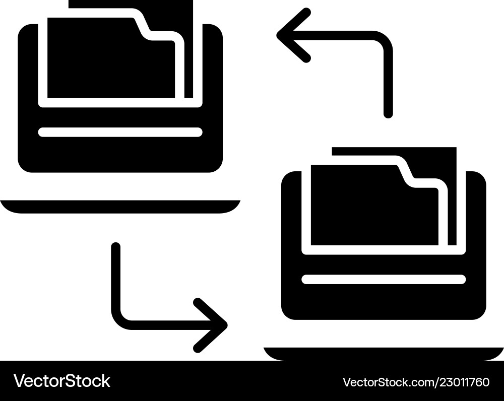 Files Exchange Icon - Data Transfer vector image