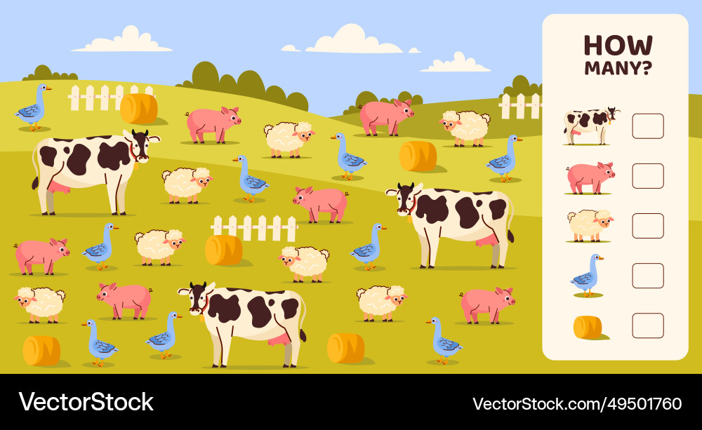 How many game template How many game template vector image