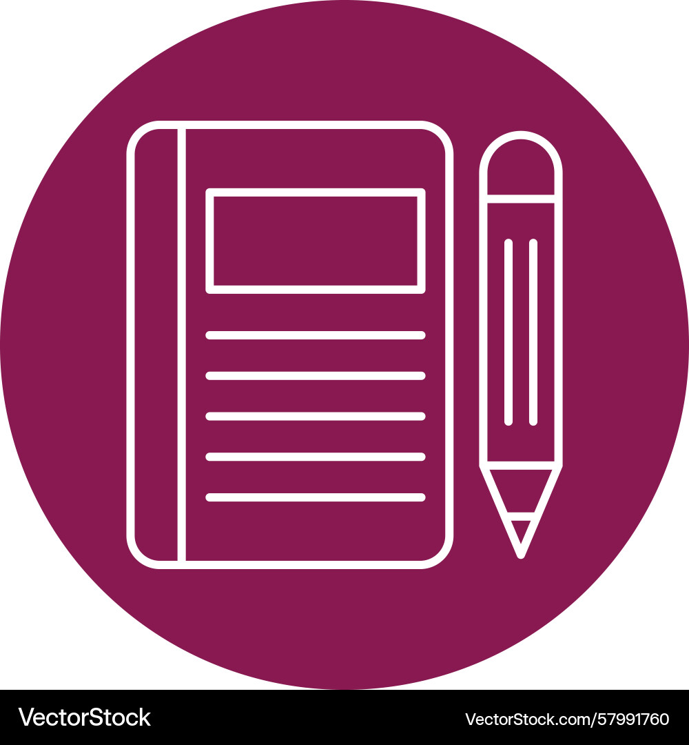 Notebook line multi circle Vector Image