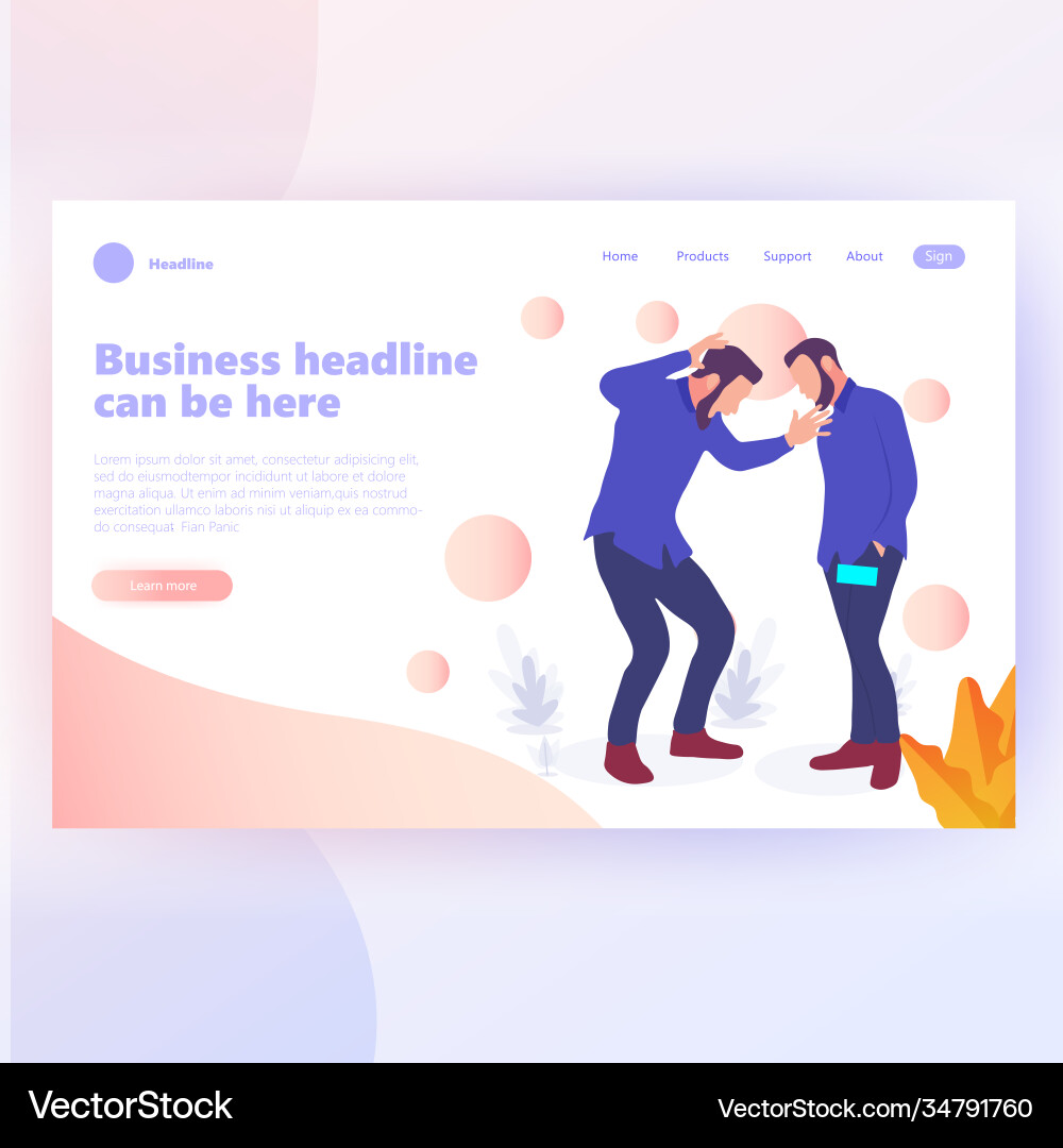People work in a team and interact with graphs vector image