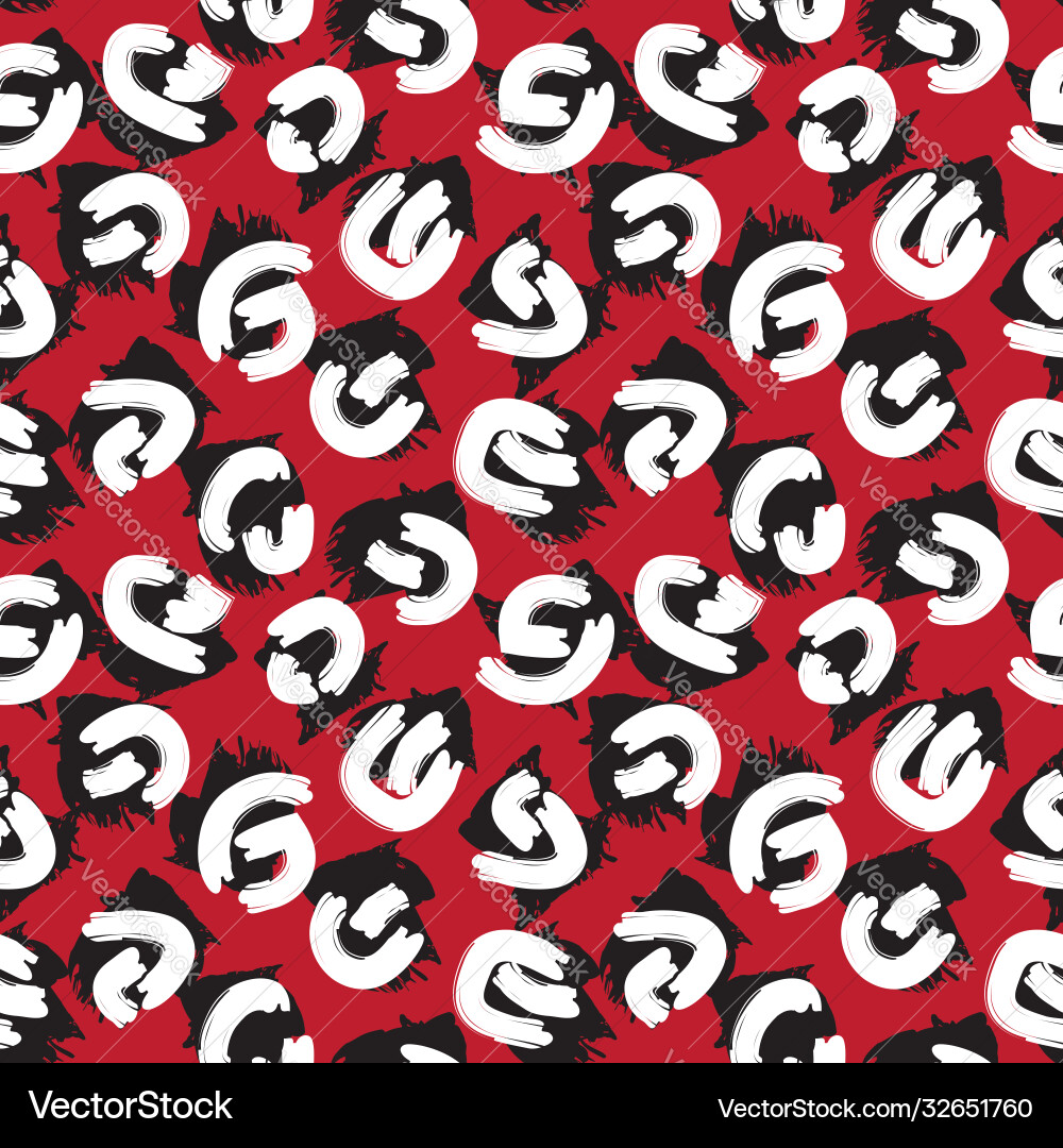 Red camouflage abstract seamless pattern Vector Image