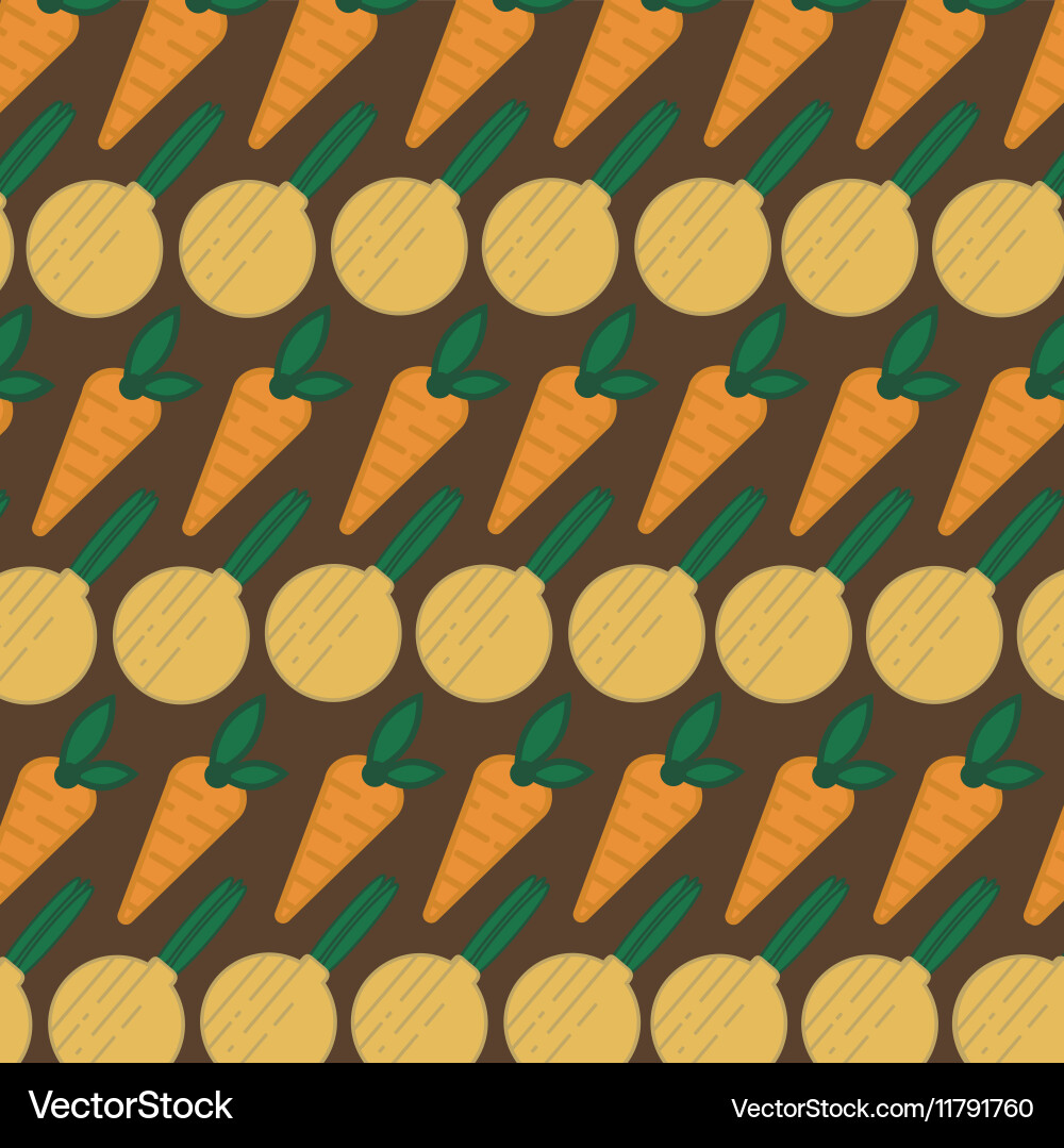 Seamless pattern with abstract vegetables vector image