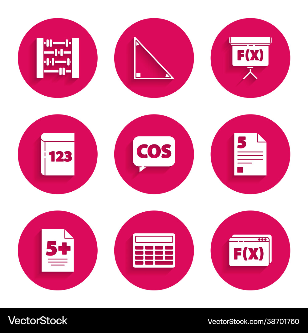 Set mathematics function cosine calculator Set mathematics function cosine calculator Vector Image