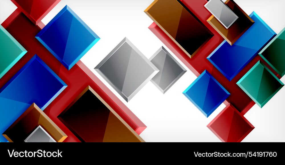 Square shape color abstract geometry Square shape color abstract geometry Vector Image
