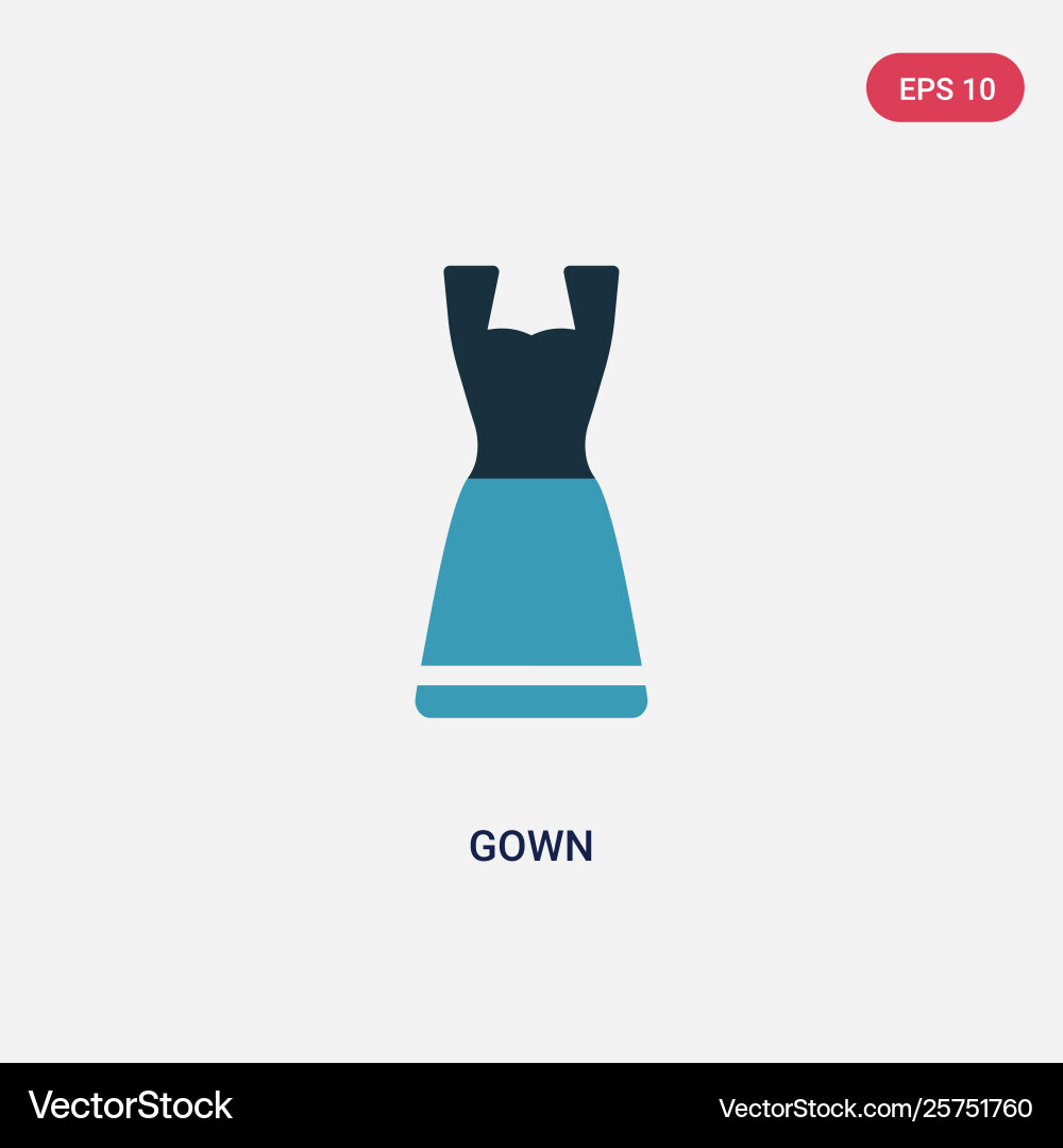 Two color gown icon from user concept isolated Two color gown icon from user concept isolated vector image
