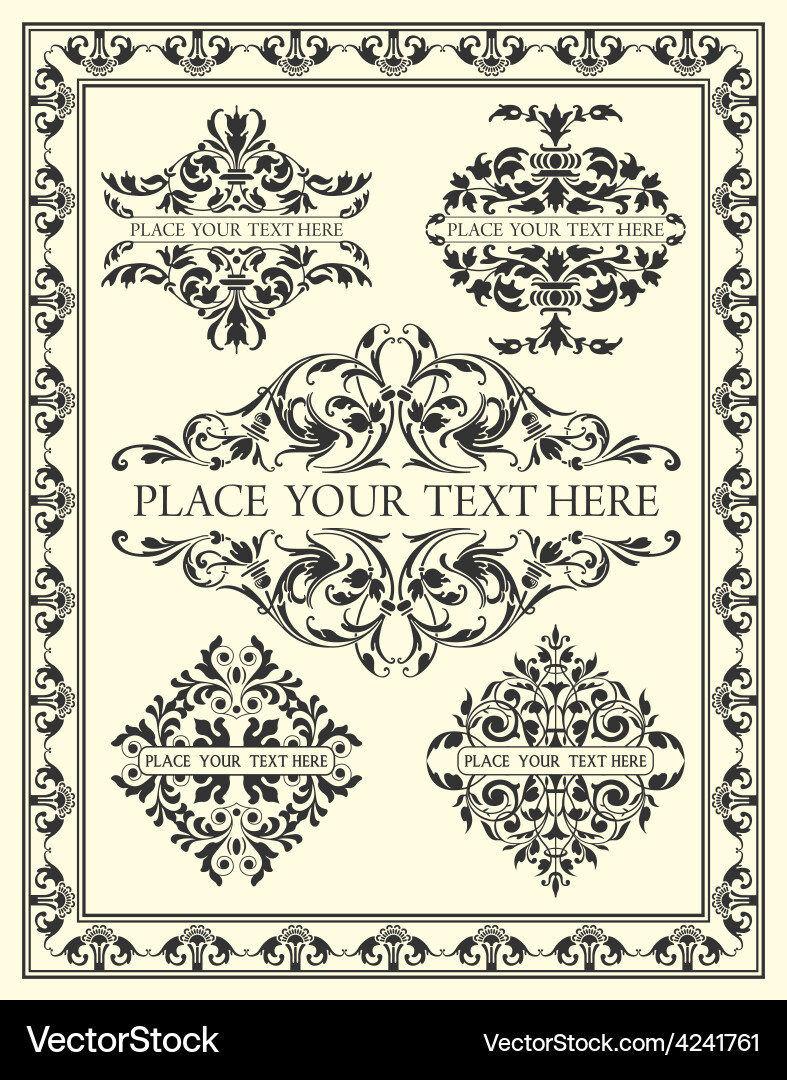 A set of elements for design Vector Image