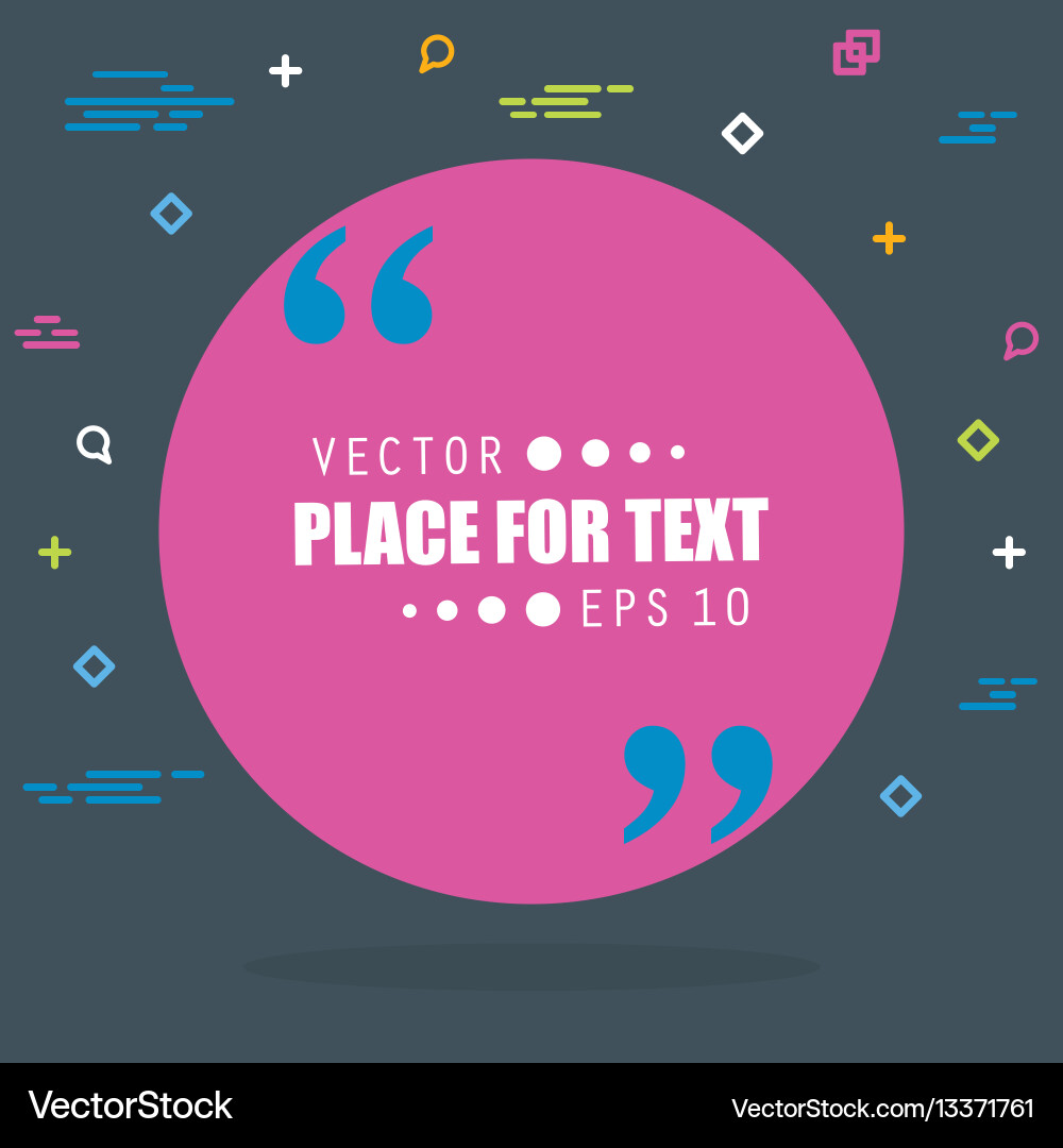 Abstract concept empty speech square quote Vector Image