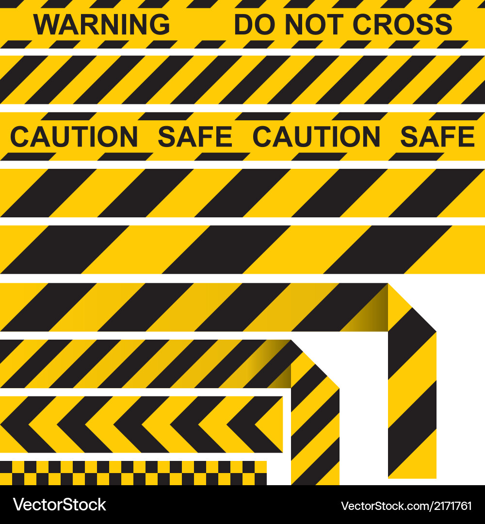 Barrier Tape - Gelb und Schwarz Vektorbild