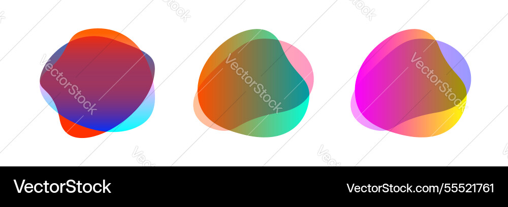 Colorful blob shape free from set for background Colorful blob shape free from set for background Vector Image