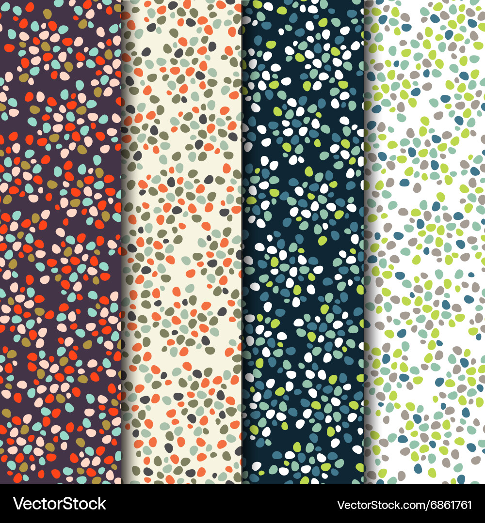 Colorful Spotted Seamless Patterns vector image