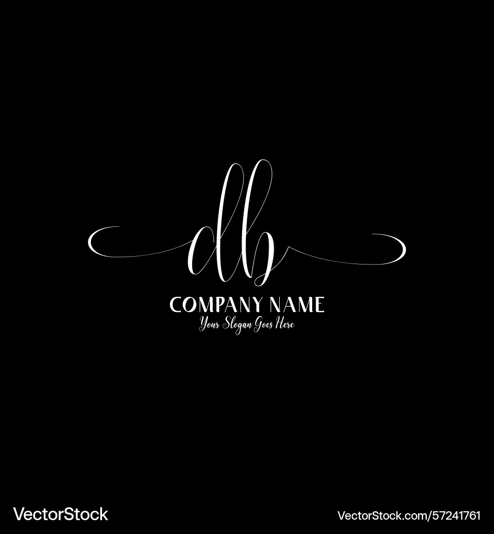 Elegant db initial logo designs with modern Vector Image