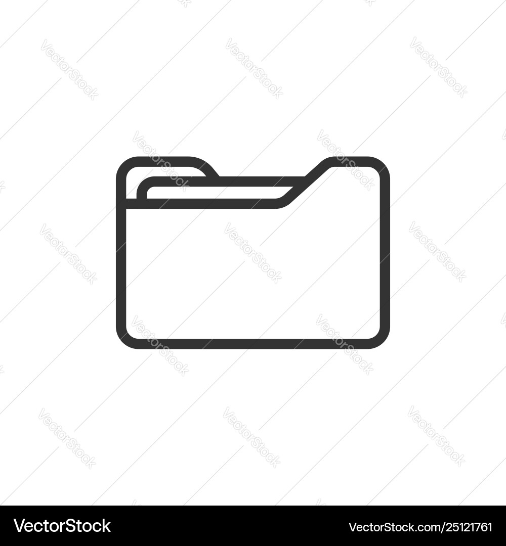 File folder icon in flat style documents archive Vector Image