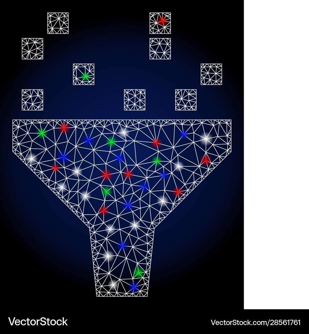Flare mesh 2d data filter with spots Flare mesh 2d data filter with spots vector image