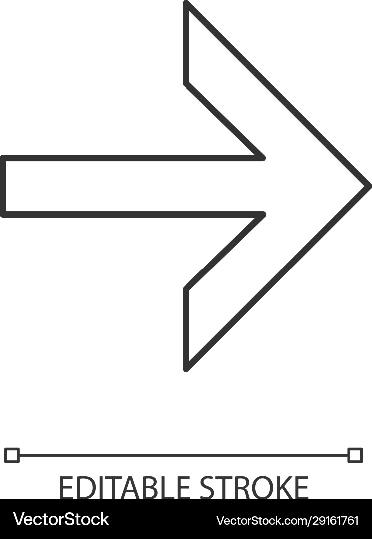 Forward arrow linear icon next right Forward arrow linear icon next right vector image